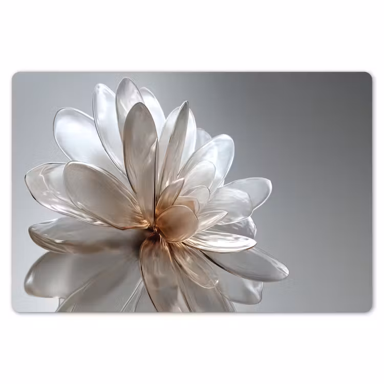 Bloem - Wit - Neutraal Placemat vinyl groot -zzsfeer1_Kitchenyeah-website