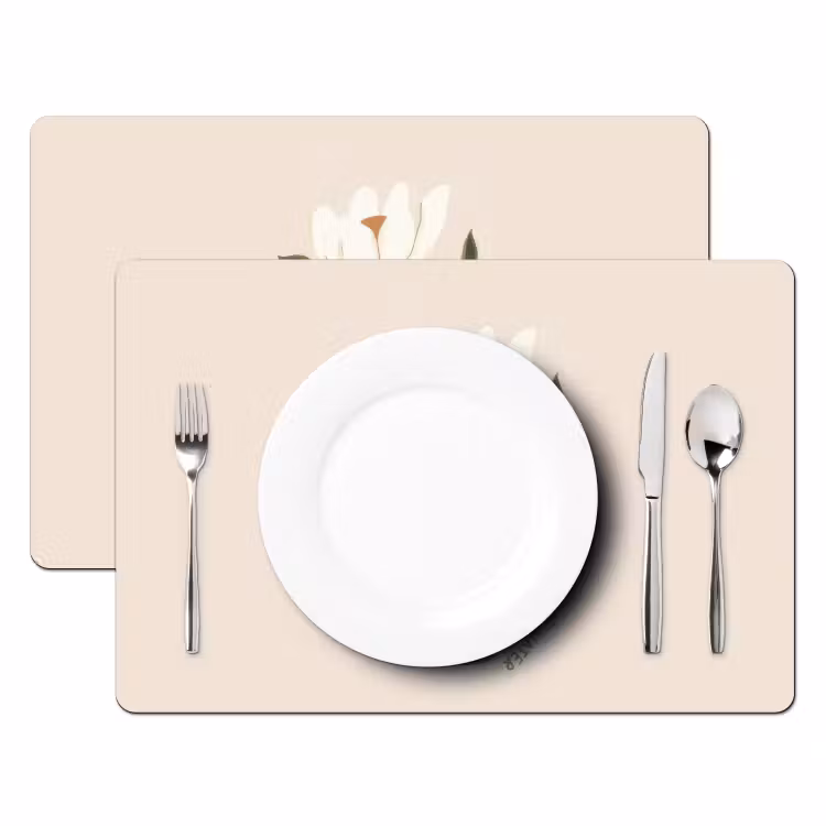 Bloem - Wit - Vaas - Quote Placemat vinyl groot -zzsfeer2_Kitchenyeah-website
