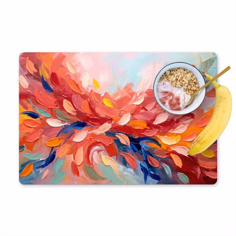 Bloemen - Abstract - Kunst - Modern Placemat vinyl groot -zzzproduct_Kitchenyeah-website