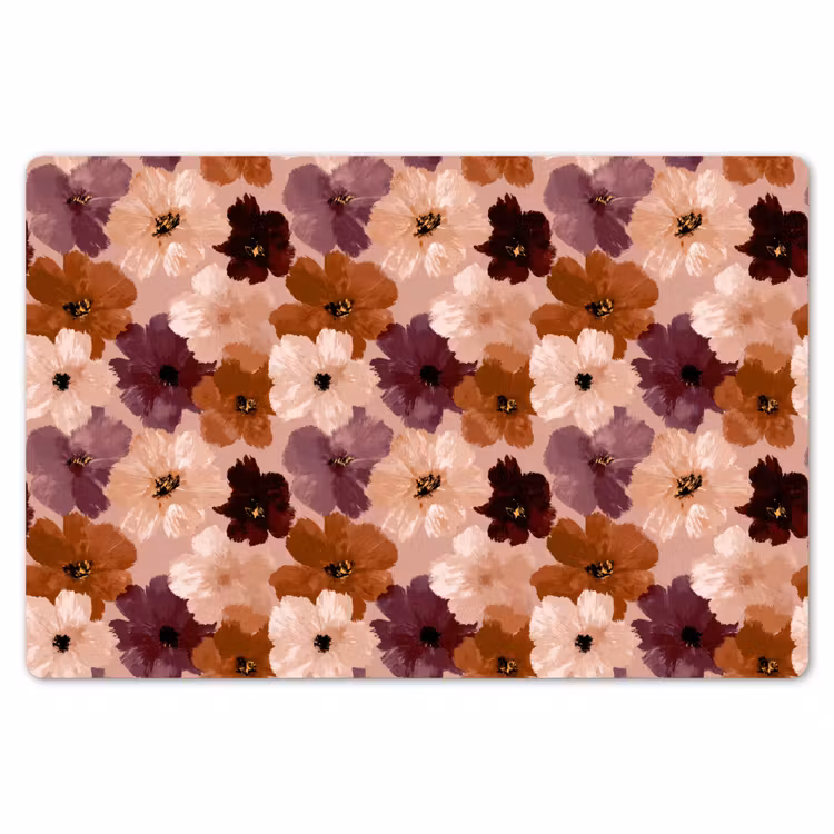 Bloemen - Abstract - Aardetinten Placemat vinyl groot 368 -zzsfeer1_Kitchenyeah-website