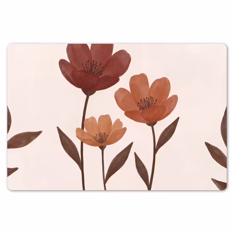 Bloemen - Abstract - Modern - Bruin - Decoratief Placemat vinyl groot -zzsfeer1_Kitchenyeah-website
