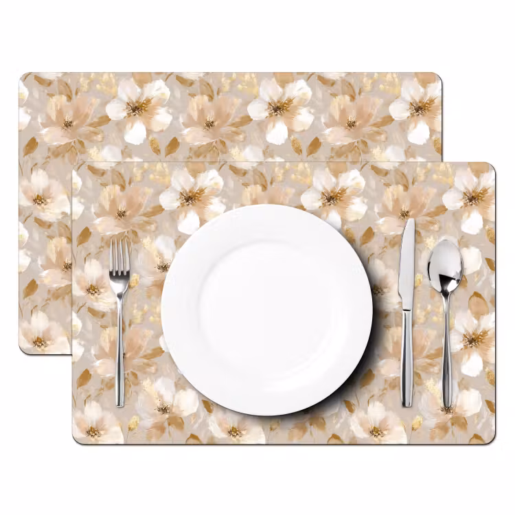 Bloemen - artistiek - Goud Placemat vinyl groot 368 -zzsfeer2_Kitchenyeah-website