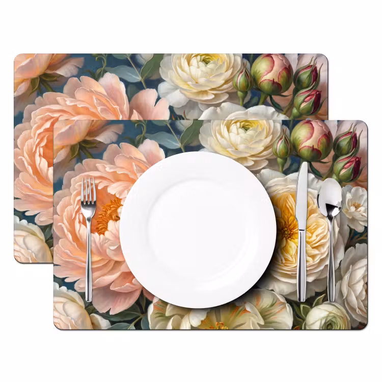 Bloemen - Boeket - Natuur - Klassiek - Kleurrijk Placemat vinyl groot -zzsfeer2_Kitchenyeah-website