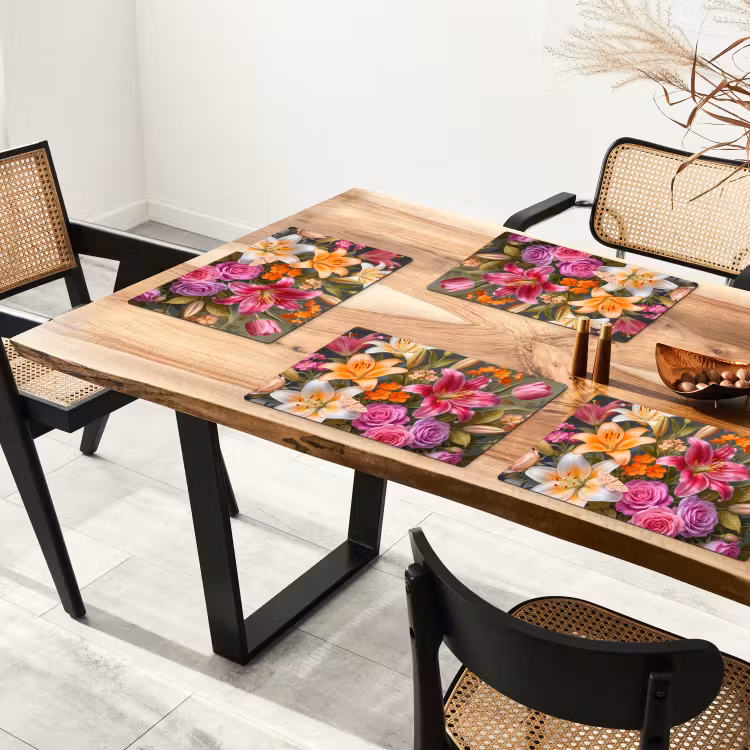 Bloemen - Boeket - Natuur - Kleurrijk - Modern Placemat vinyl groot -zzsfeer4_Kitchenyeah-website
