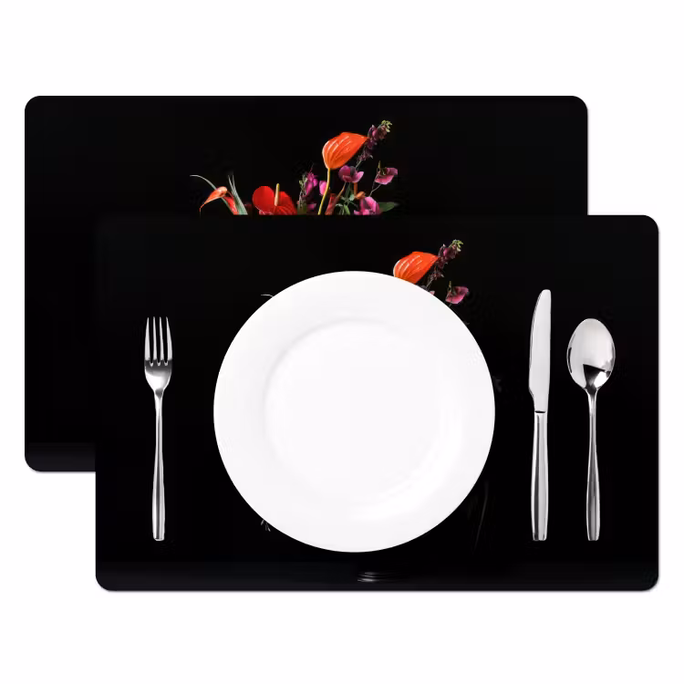 Bloemen - Boeket - Sierlijk Placemat vinyl groot -zzsfeer2_Kitchenyeah-website