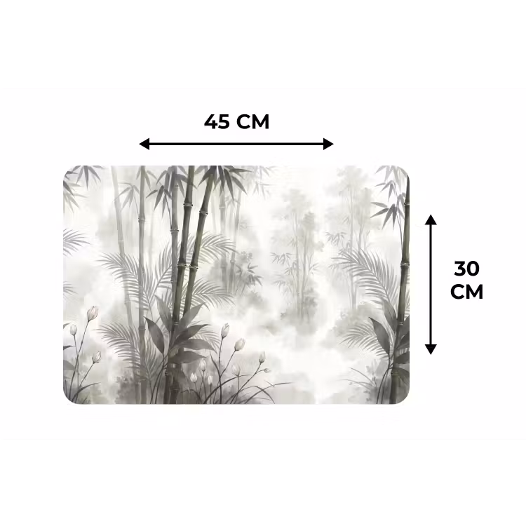 Bloemen - Knop - Tuin - Illustratie - Wit Placemat vinyl groot -specs