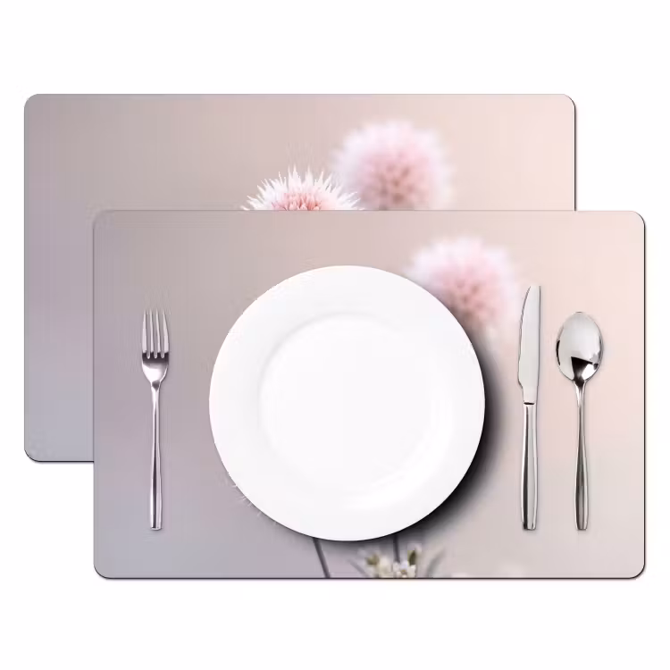 Bloemen - Bollen - Roze Placemat vinyl groot -zzsfeer2_Kitchenyeah-website