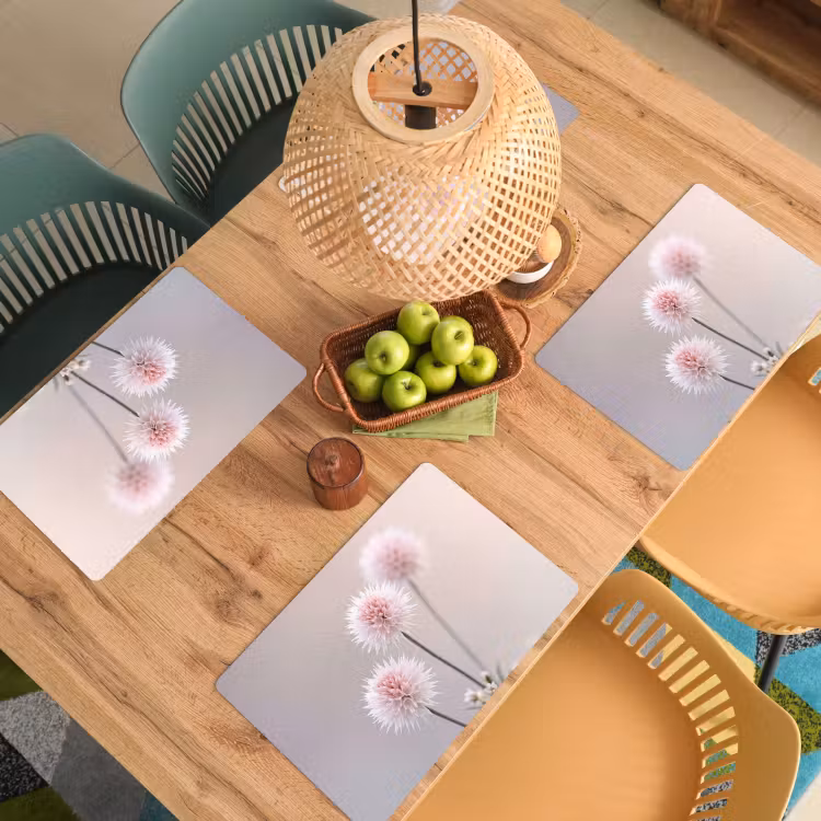 Bloemen - Bollen - Roze Placemat vinyl groot -zzsfeer5_Kitchenyeah-website