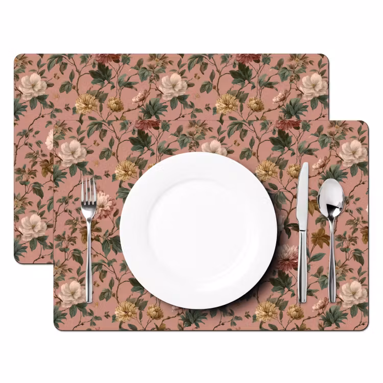 Bloemen - Klassiek - Roze Placemat vinyl groot 368 -zzsfeer2_Kitchenyeah-website