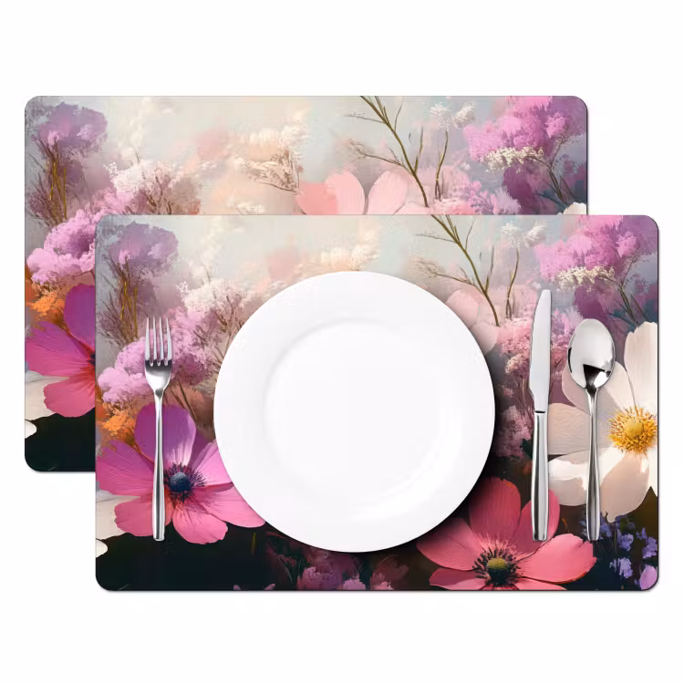 Bloemen - Kleurrijk - Bloei Placemat vinyl groot -zzsfeer2_Kitchenyeah-website