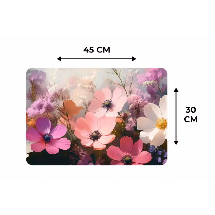 Bloemen - Kleurrijk - Bloei Placemat vinyl groot -specs