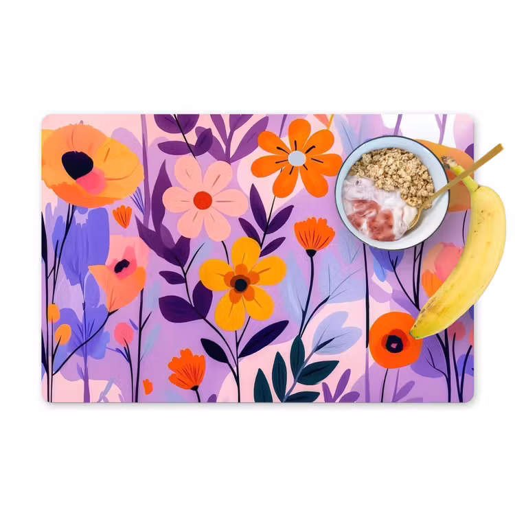 Bloemen - Kleurrijk - Bladeren Placemat vinyl groot -zzzproduct_Kitchenyeah-website