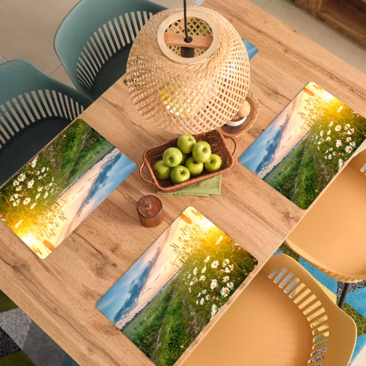 Bloemen - Madelief - Natuur - Zon - Horizon Placemat vinyl groot -zzsfeer5_Kitchenyeah-website