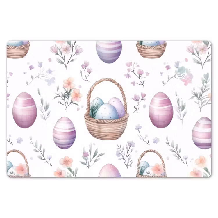 Bloemen - Paaseieren - Patroon Placemat vinyl groot -zzsfeer1_Kitchenyeah-website