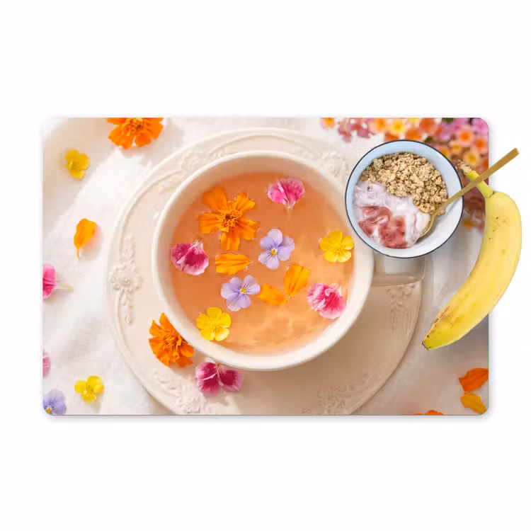 Bloemen - Kop - Natuur - Kleurrijk - Zomer Placemat vinyl groot -zzzproduct_Kitchenyeah-website