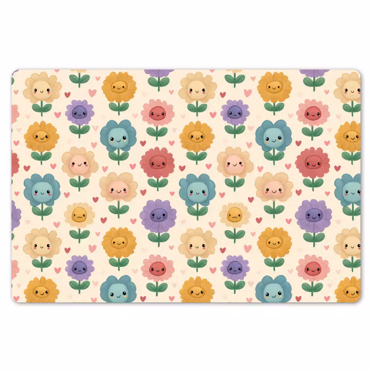 Bloemen - Hartjes - Kleurrijk Placemat vinyl groot 368 -zzsfeer1_Kitchenyeah-website