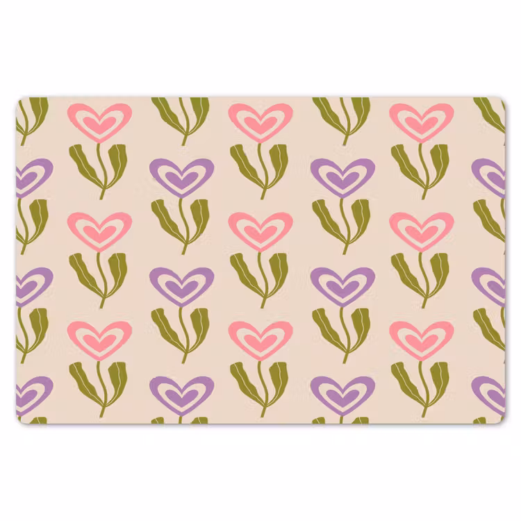 Bloemen - Hartjes - Patroon Placemat vinyl groot 368 -zzsfeer1_Kitchenyeah-website