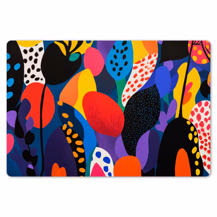 Bloemen - Bladeren - Abstract - Rood Placemat vinyl groot -zzsfeer1_Kitchenyeah-website