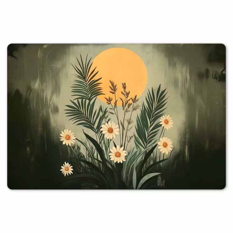Bloemen - Bladeren - Zon - Groen Placemat vinyl groot -zzsfeer1_Kitchenyeah-website