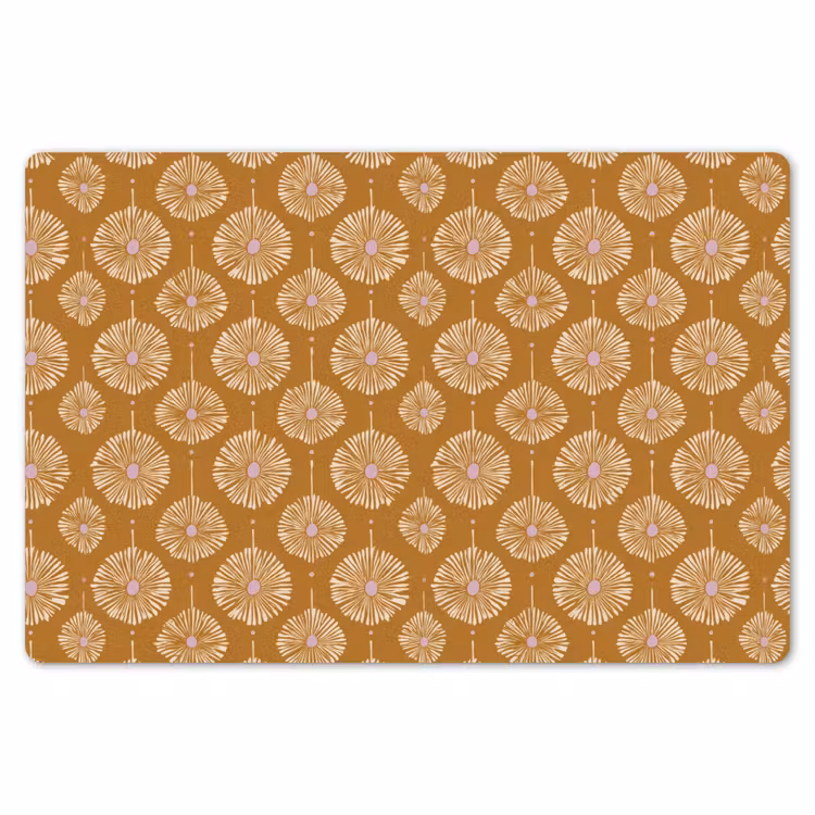 Bloemen - Modern - Oker Placemat vinyl groot 368 -zzsfeer1_Kitchenyeah-website