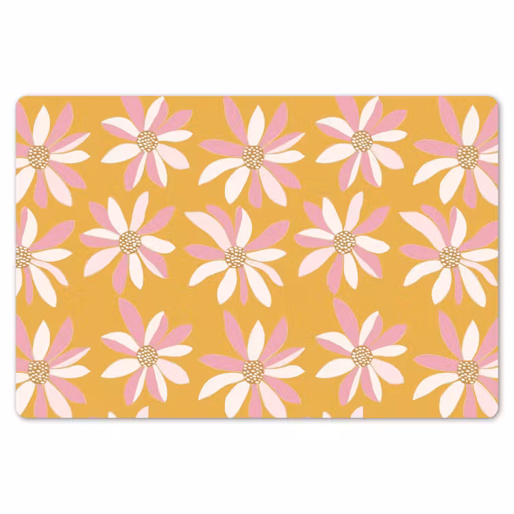 Bloemen - Modern - Geel Placemat vinyl groot 368 -zzsfeer1_Kitchenyeah-website