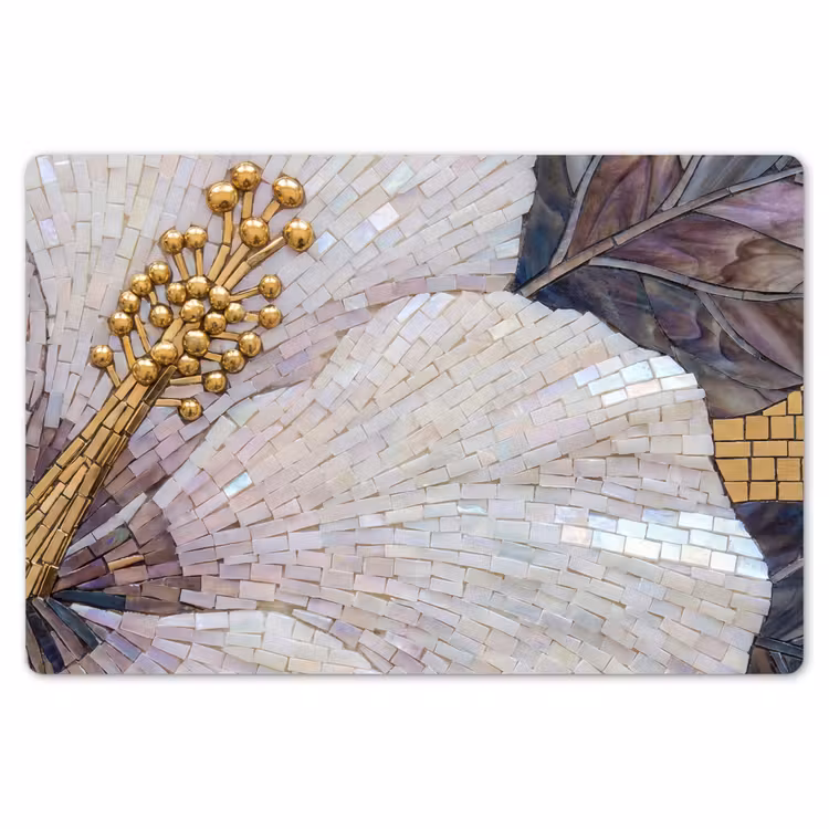 Bloemen - Mozaïek - Kunst - Modern - Goud Placemat vinyl groot -zzsfeer1_Kitchenyeah-website