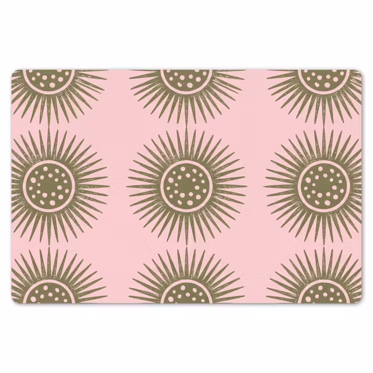 Bloemen - Patroon - Abstract - Roze - Groen Placemat vinyl groot -zzsfeer1_Kitchenyeah-website