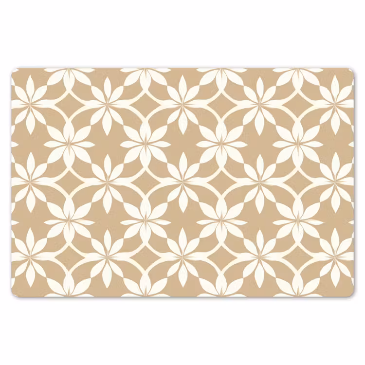 Bloemen - Patroon - Beige Placemat vinyl groot 368 -zzsfeer1_Kitchenyeah-website