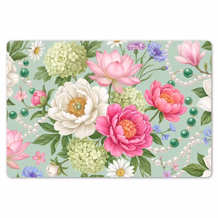 Bloemen - Patroon - Botanisch - Groen Placemat vinyl groot -zzsfeer1_Kitchenyeah-website
