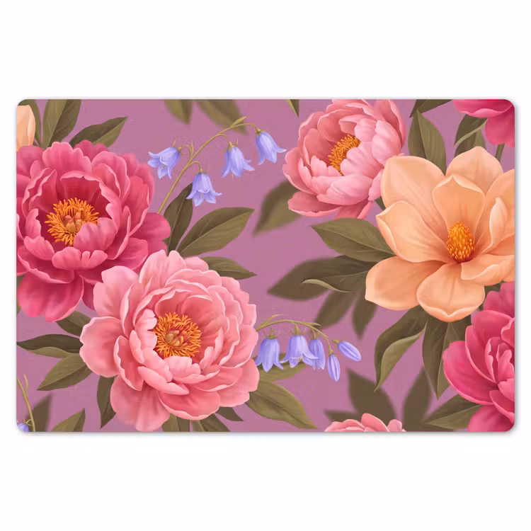 Bloemen - Patroon - Illustratie - Roze Placemat vinyl groot -zzsfeer1_Kitchenyeah-website
