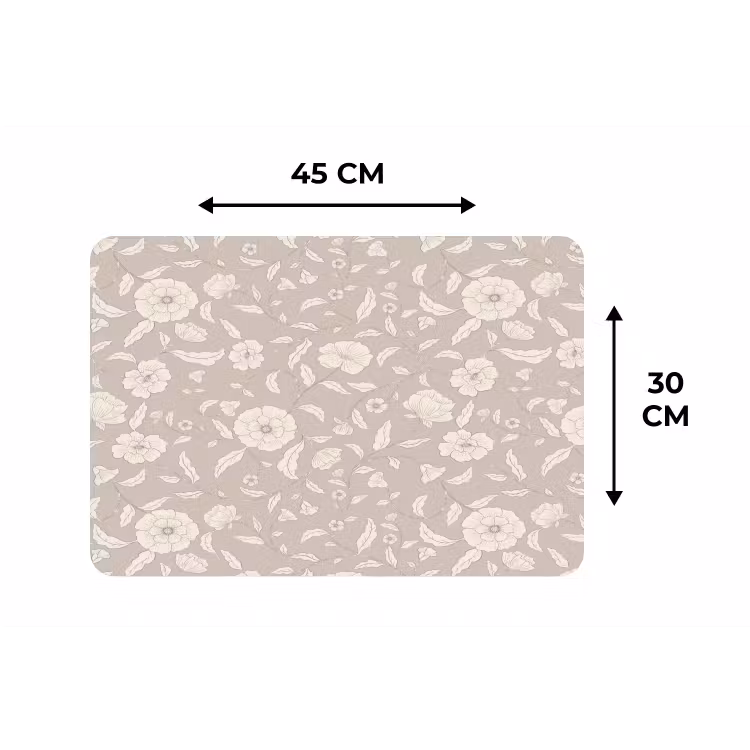 Bloemen - Blaadjes - Patroon Placemat vinyl groot 368 -specs