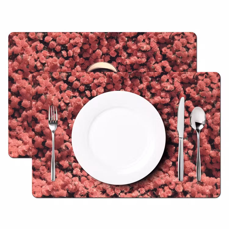 Bloemen - Roze - Astronaut Placemat vinyl groot -zzsfeer2_Kitchenyeah-website