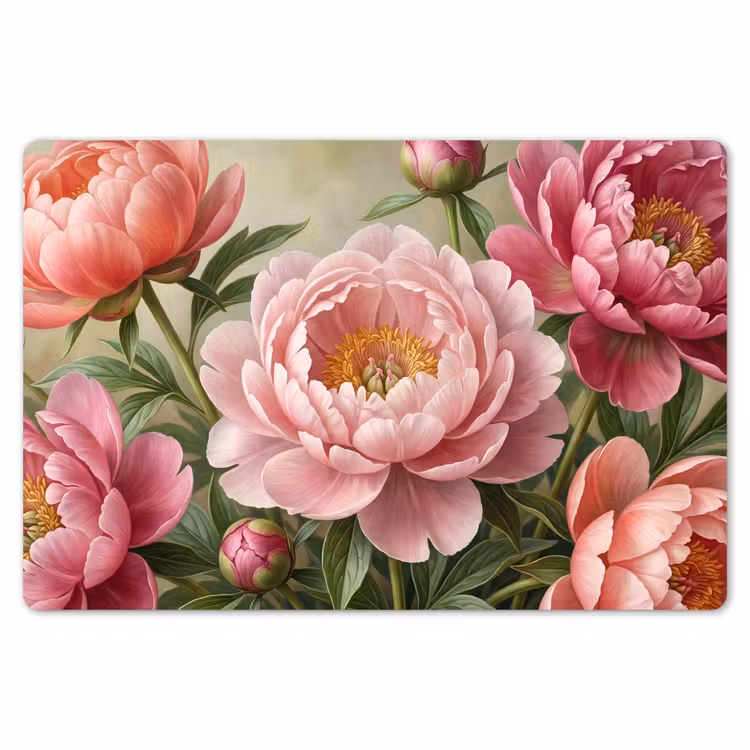 Bloemen - Roze - Klassiek - Gedetailleerd - Natuur Placemat vinyl groot -zzsfeer1_Kitchenyeah-website