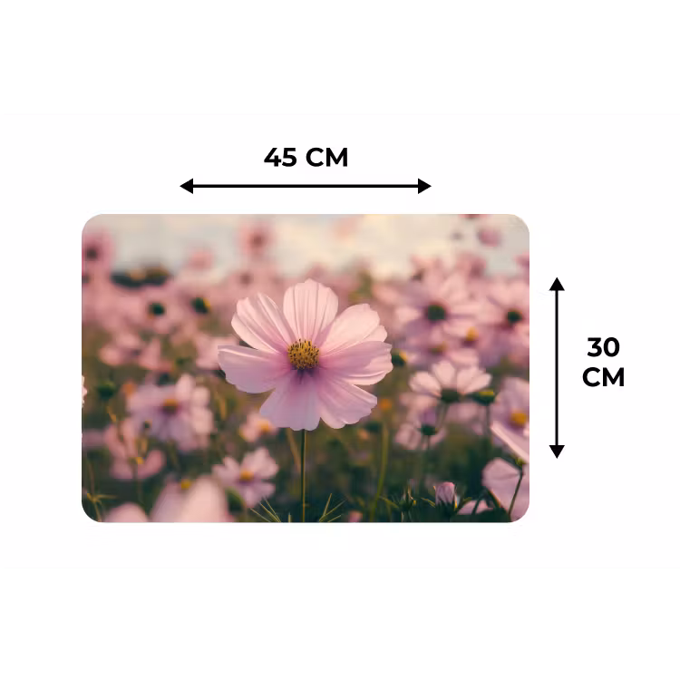Bloemen - Paars - Wazig Placemat vinyl groot -specs