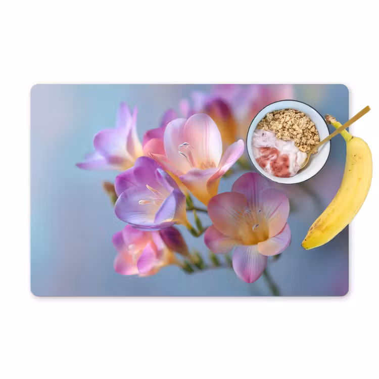 Bloemen - Paars - Overloop - Meeldraden Placemat vinyl groot -zzzproduct_Kitchenyeah-website