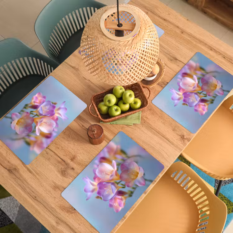 Bloemen - Paars - Overloop - Meeldraden Placemat vinyl groot -zzsfeer5_Kitchenyeah-website