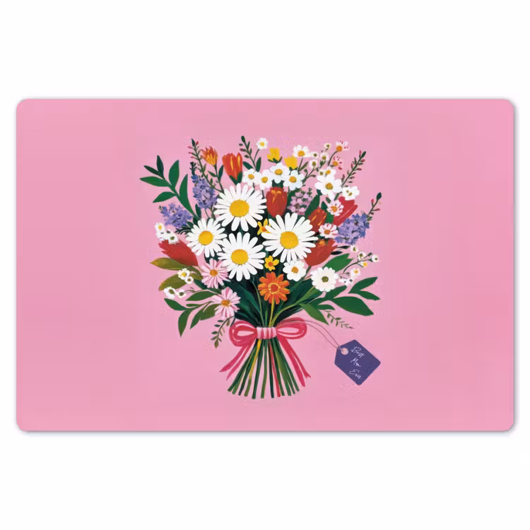 Bloemen - Quote - Kaartje - Kleurrijk Placemat vinyl groot -zzsfeer1_Kitchenyeah-website