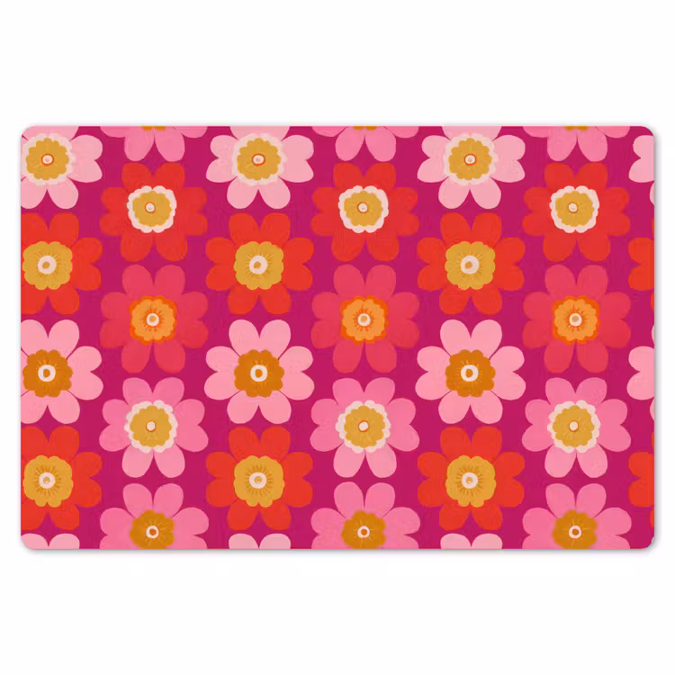 Bloemen - Retro - Kleurrijk Placemat vinyl groot 368 -zzsfeer1_Kitchenyeah-website