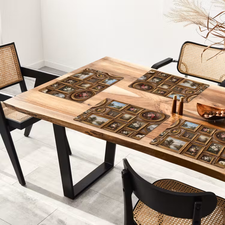 Bloemen - Rozen - Klassiek - Vaas - Kleurrijk Placemat vinyl groot -zzsfeer4_Kitchenyeah-website