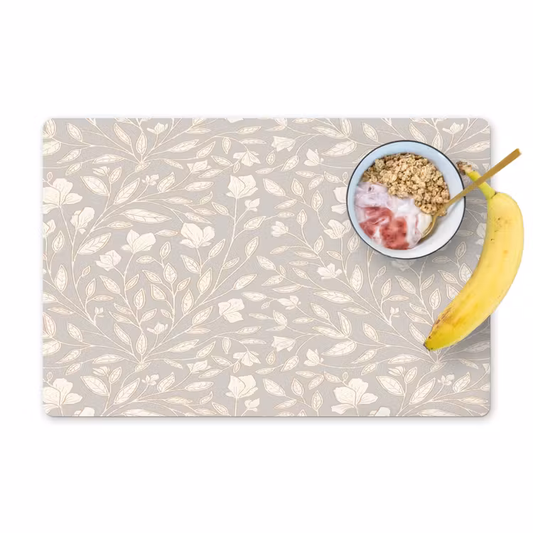 Bloemen - Steel - Blaadjes Placemat vinyl groot 368 -zzzproduct_Kitchenyeah-website
