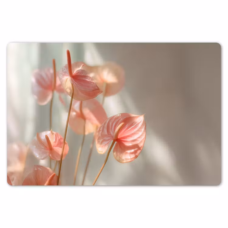 Bloemen - Stelen - Roze - Schaduw Placemat vinyl groot -zzsfeer1_Kitchenyeah-website