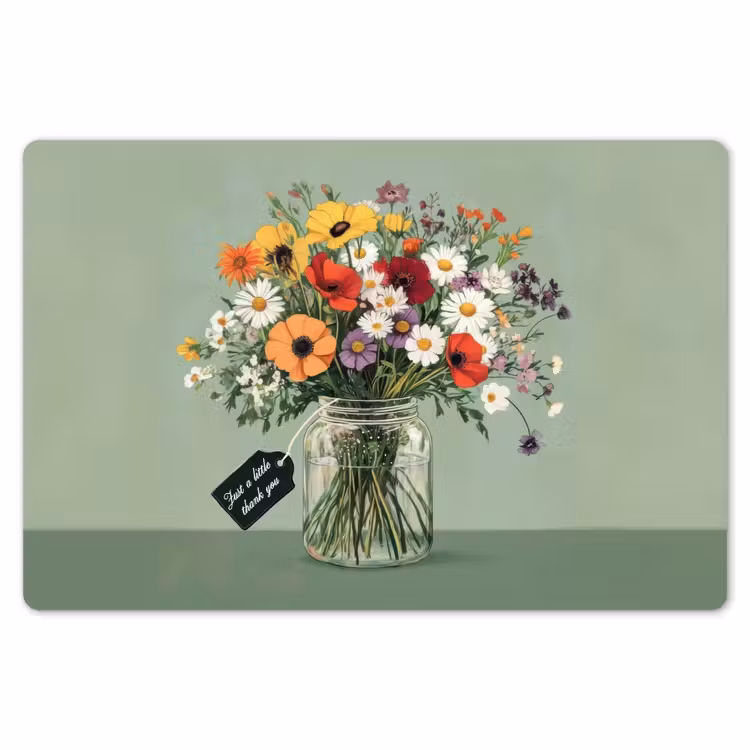 Bloemen - Vaas - Kaartje Placemat vinyl groot -zzsfeer1_Kitchenyeah-website
