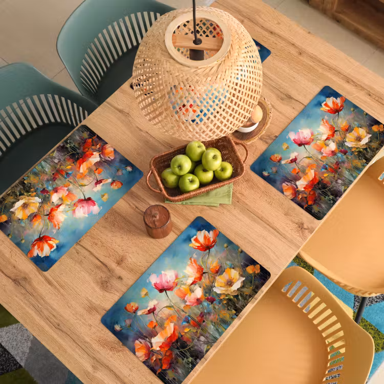 Bloemen - Watercolor - Kunst - Botanisch - Natuur Placemat vinyl groot -zzsfeer5_Kitchenyeah-website