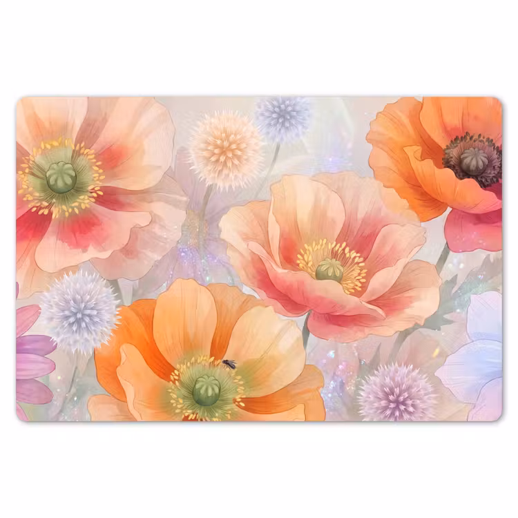 Bloemen - Aquarel - Natuur - Modern - Kleurrijk Placemat vinyl groot -zzsfeer1_Kitchenyeah-website