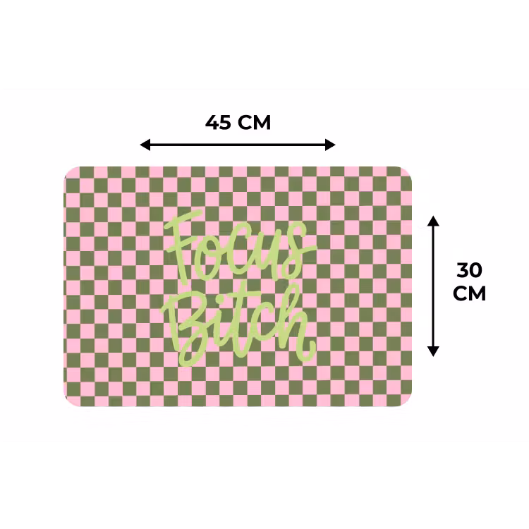 Focus - Vakken - Roze Placemat vinyl groot -specs