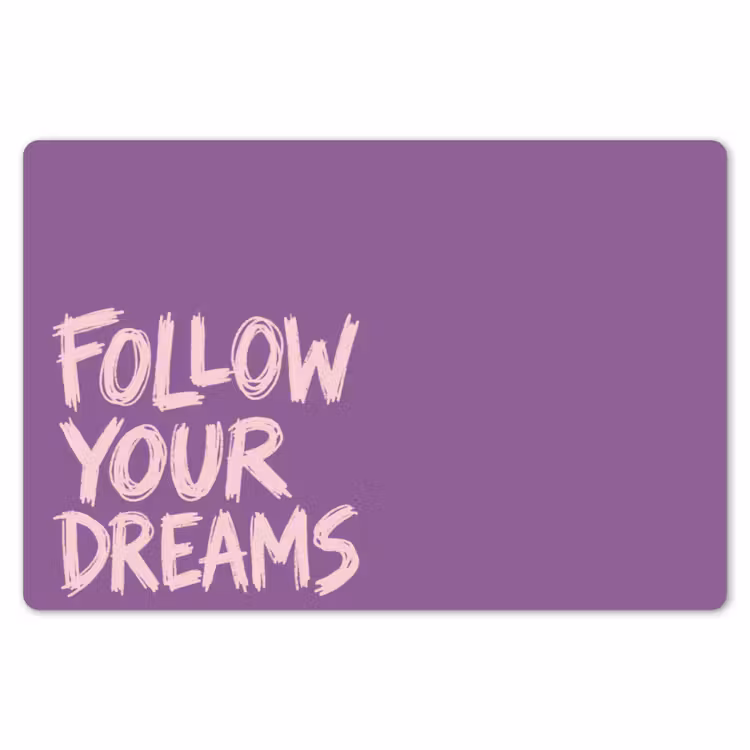 Follow your dreams - Paars - Penseeltextuur Placemat vinyl groot -zzsfeer1_Kitchenyeah-website