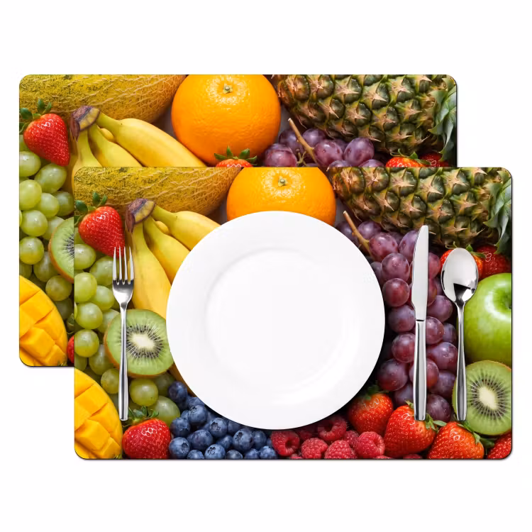 Eten - Fruit - Vers - Kleurrijk - Voeding Placemat vinyl groot -zzsfeer2_Kitchenyeah-website