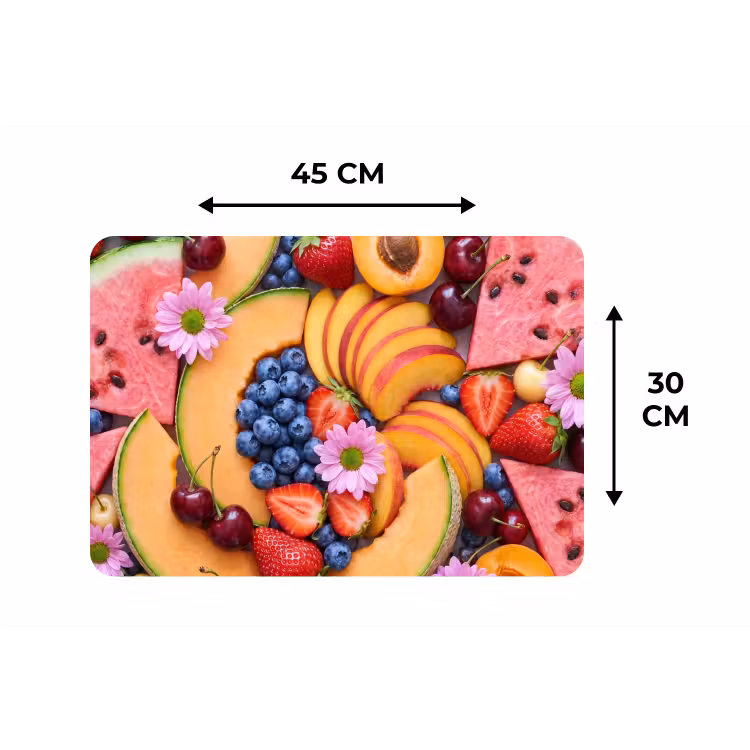 Eten - Fruit - Zomer - Kleurrijk Placemat vinyl groot -specs