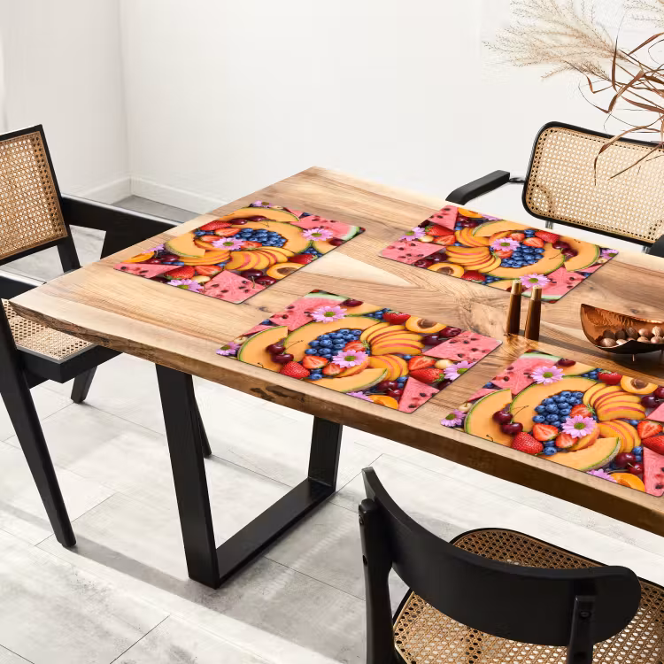 Eten - Fruit - Zomer - Kleurrijk Placemat vinyl groot -zzsfeer4_Kitchenyeah-website