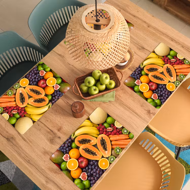 Eten - Fruit - Groenten - Vers - Kleurrijk Placemat vinyl groot -zzsfeer5_Kitchenyeah-website